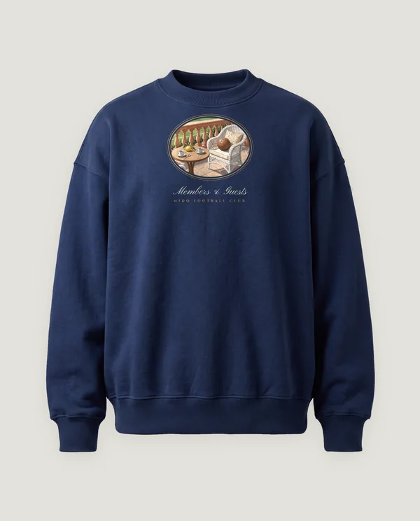 Members & Guests Crewneck in Navy.