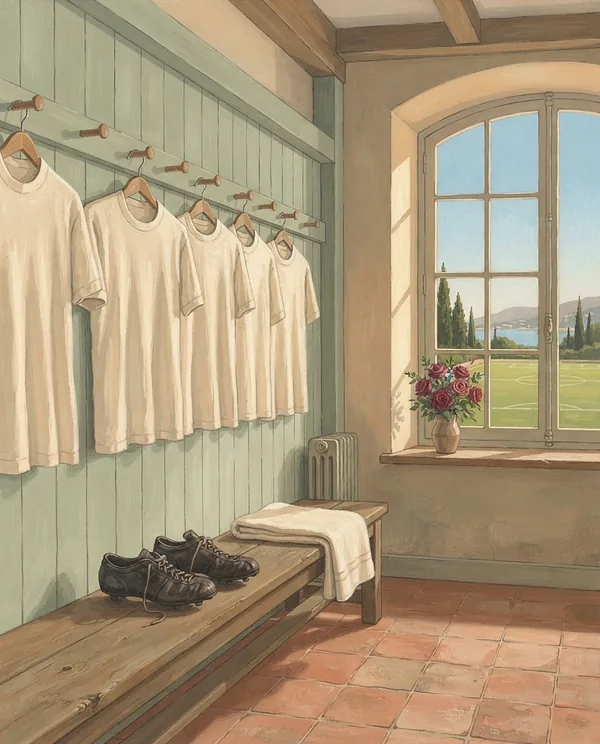 The Dressing Room: a gouache painting.