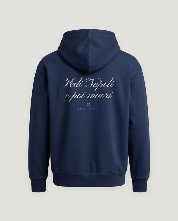 Vedi Napoli Hoodie in Navy.